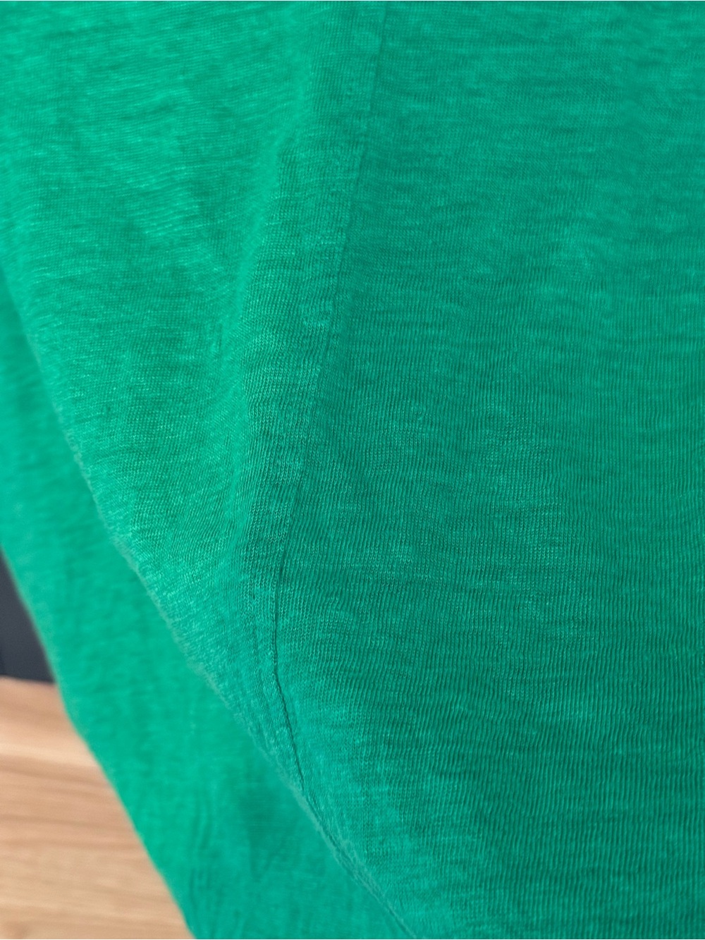 🌴 Tahari Women’s Bright Green 100% Linen V-Neck Short Sleeve Tee - Size 1X - Picture 6 of 11